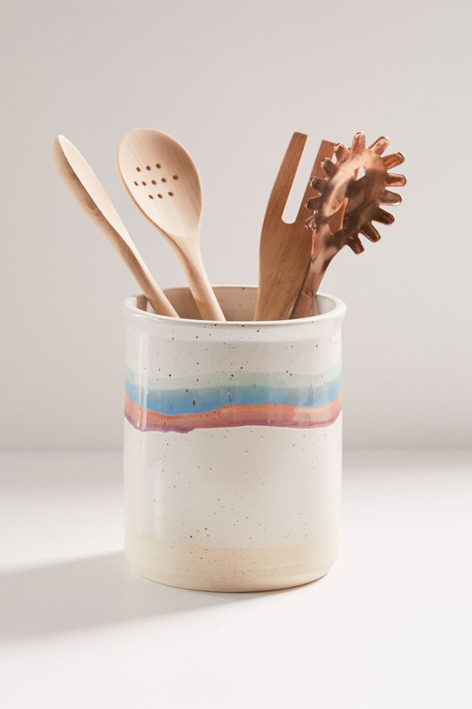 Soft Stripe Utensil Holder Urban Outfitters Canada