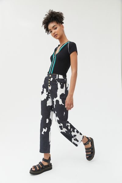 cow print denim