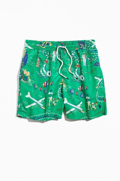 green ralph lauren swim shorts
