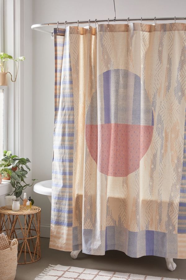 Slide View: 1: Dominique Printed Shower Curtain