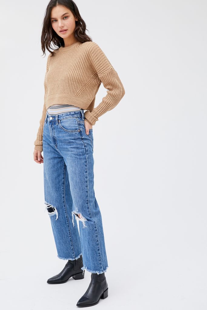 ZGY DENIM Hi Mum High-Waisted Wide Leg Jean | Urban Outfitters