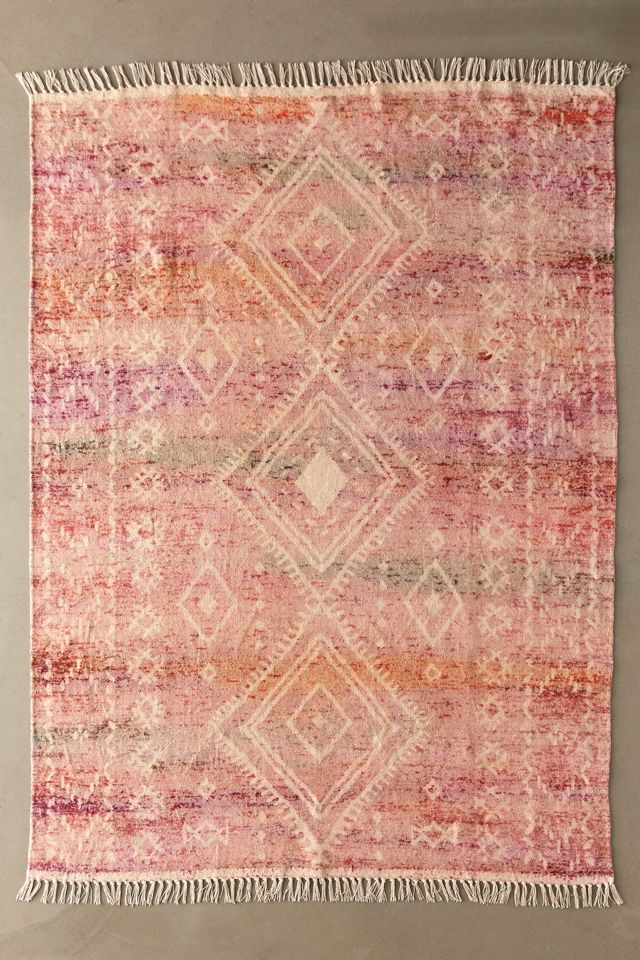 Dayna Geometric Printed Chenille Rug Urban Outfitters
