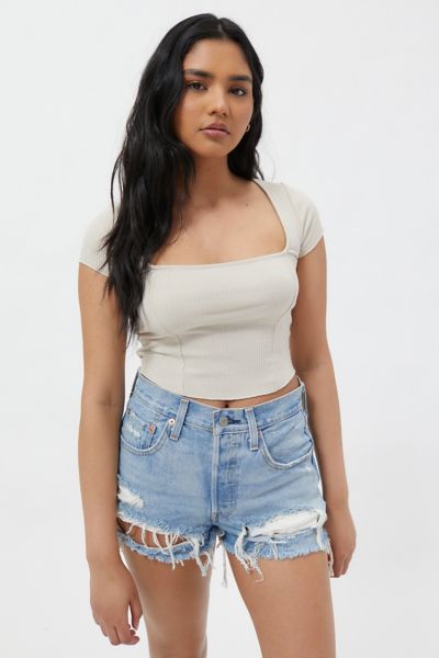 high waisted denim levi shorts