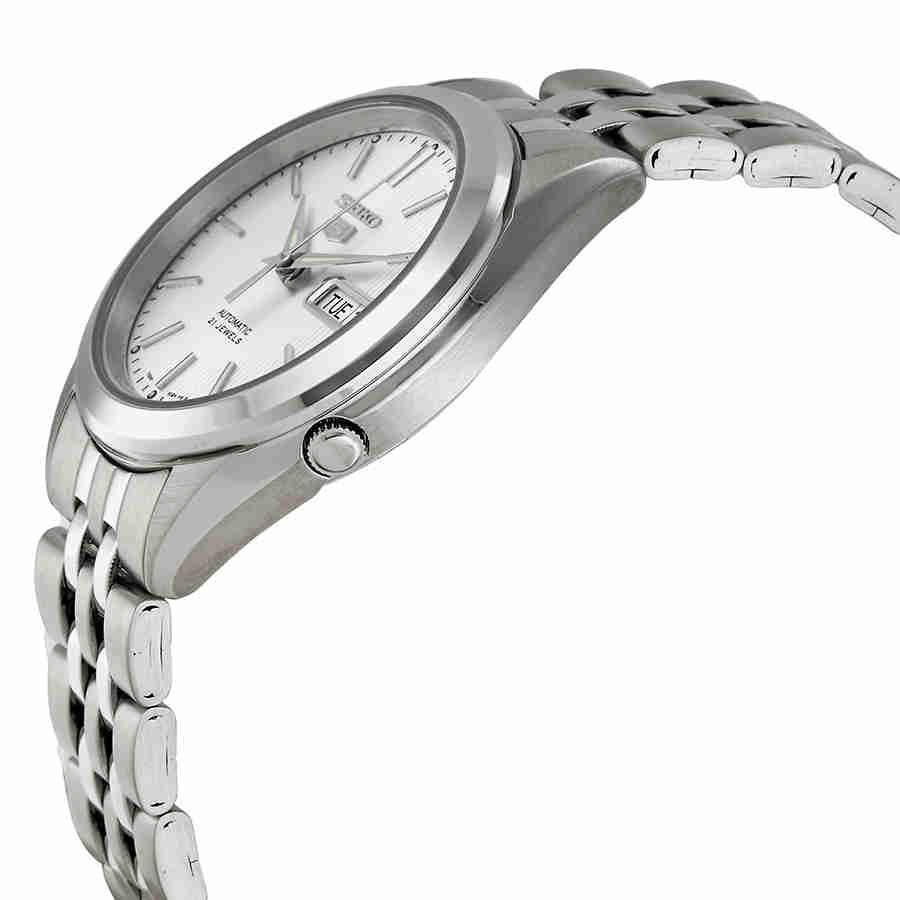 Slide View: 2: Seiko 5 Automatic Silver Dial Men's Watch SNKL15