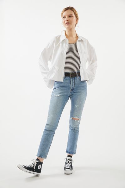 501 levi's white jeans