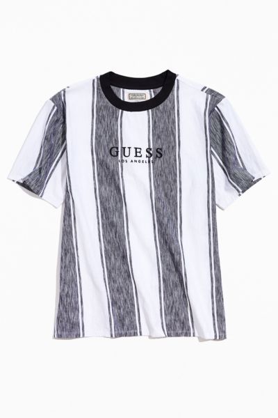 guess men's striped tee
