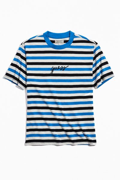 black and blue guess shirt