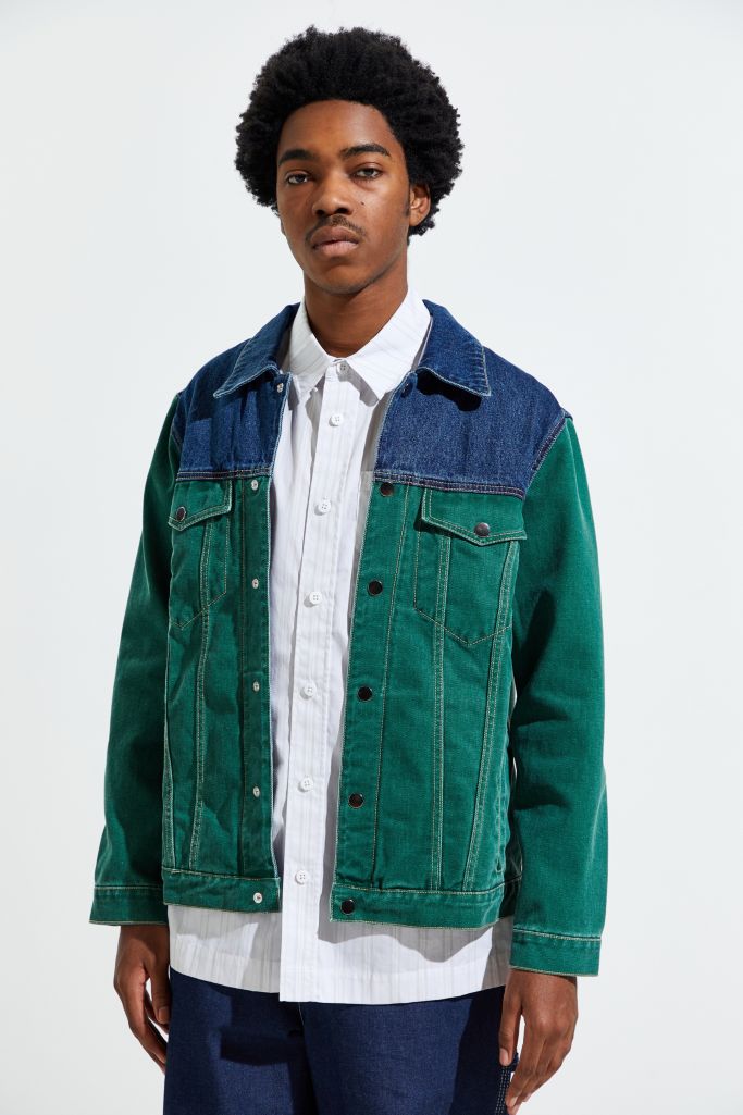 David Catalán Cuts Colorblock Denim Jacket | Urban Outfitters
