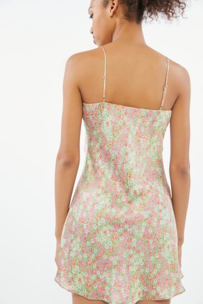 floral mini slip dress