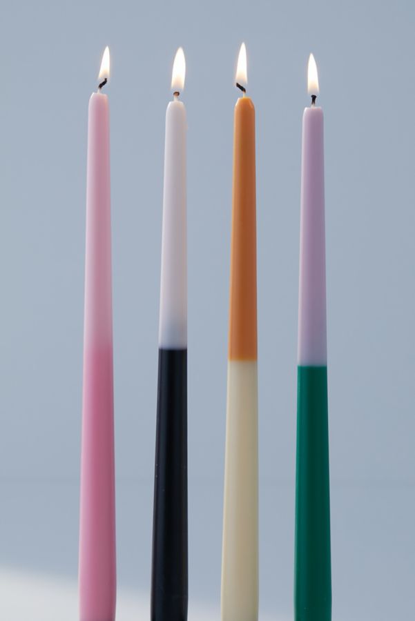 Slide View: 3: Ombre Taper Candle Set