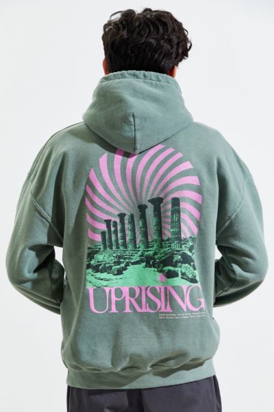 Uprising Pigment Dye Hoodie Sweatshirt | Urban Outfitters