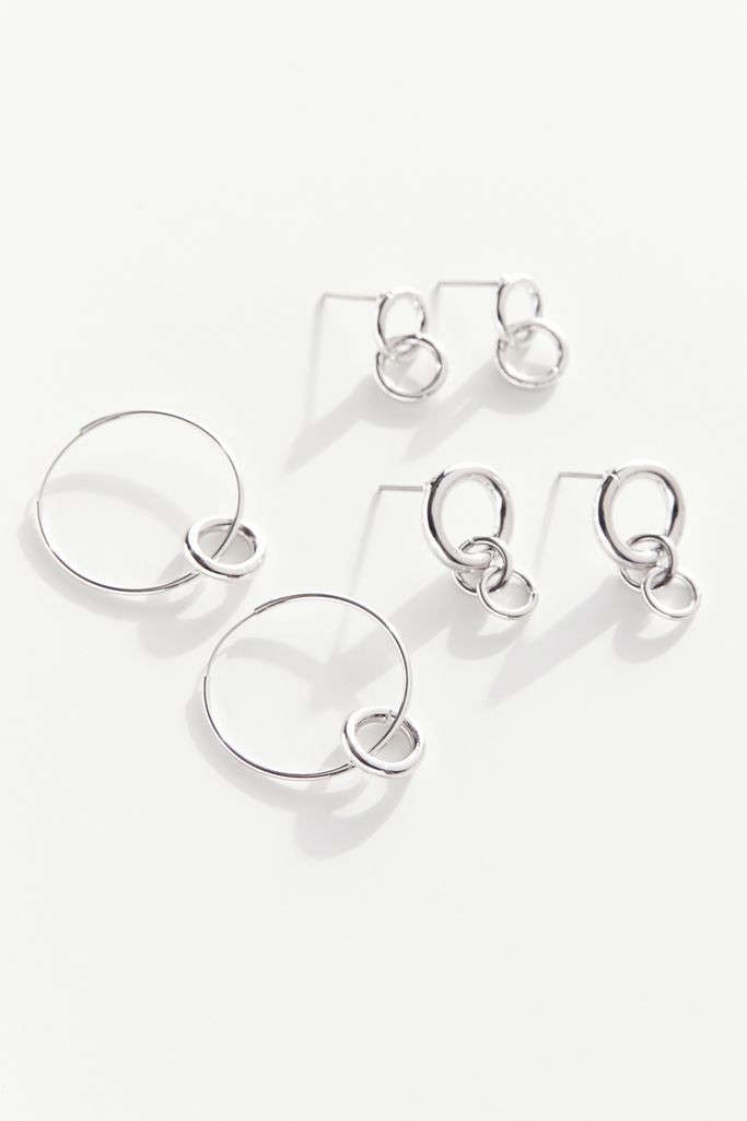 Circular Post + Hoop Earring Set Urban Outfitters Canada