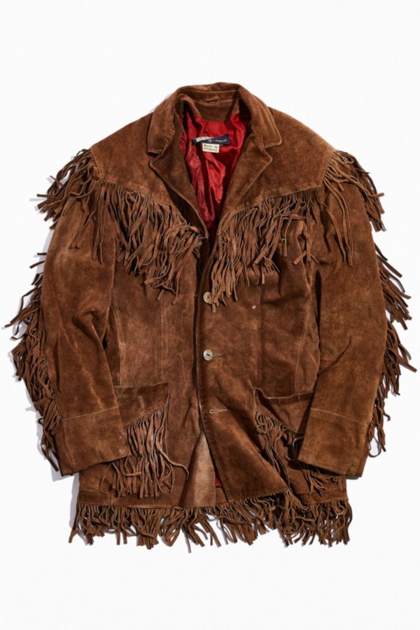 Vintage Polo Ralph Lauren Leather Fringe Jacket | Urban Outfitters