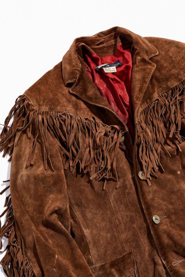 Vintage Polo Ralph Lauren Leather Fringe Jacket | Urban Outfitters