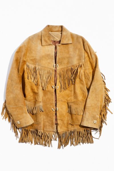 Vintage Leather Fringe Jacket | Urban Outfitters