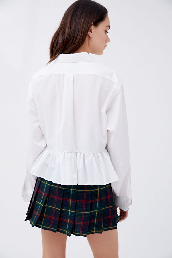 Urban Renewal Recycled Peplum ButtonDown Shirt Urban Outfitters Canada