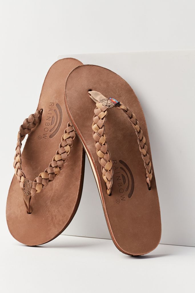 Rainbow Twisted Sister SingleLayer Leather FlipFlop Urban Outfitters