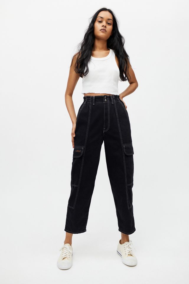 bdg high waisted contrast stitch skate jean