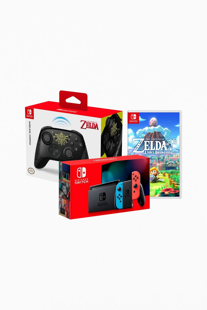 Nintendo Switch Console, Case And Legend Of Zelda Link’s Awakening