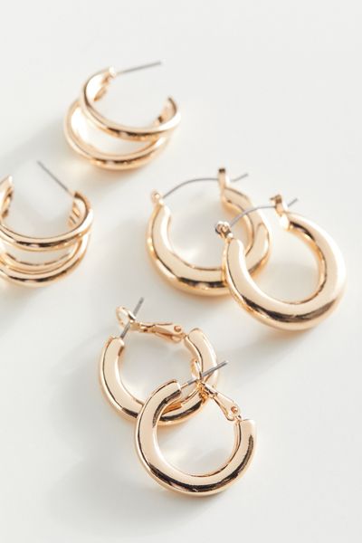 Everyday Mini Gold Hoop Earring Set