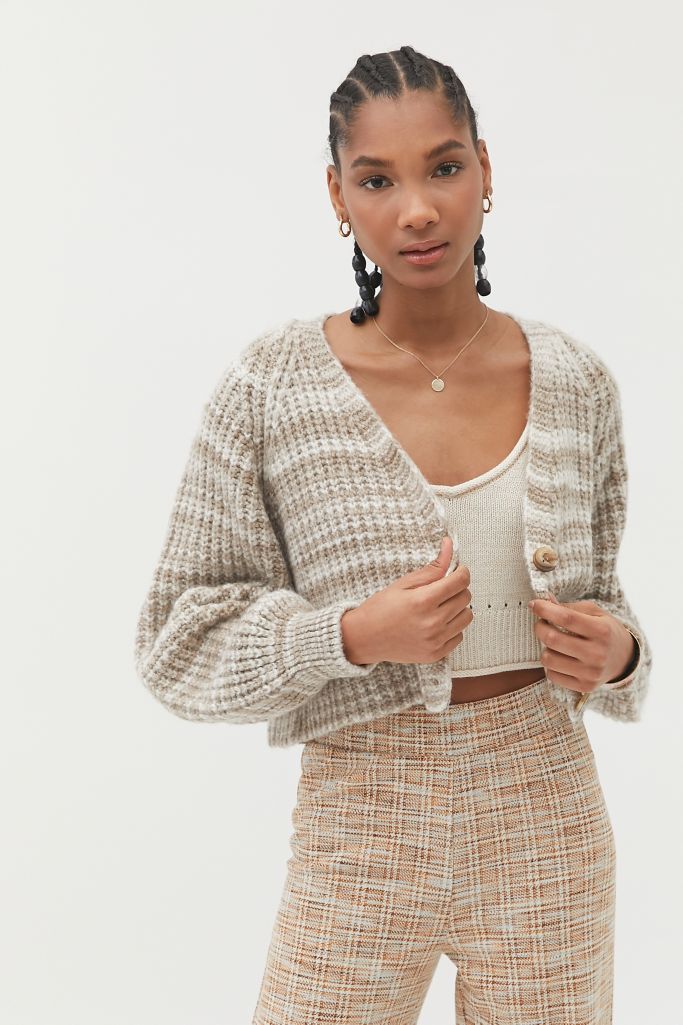 UO Hayley Button-Front Cropped Cardigan | Urban Outfitters Canada