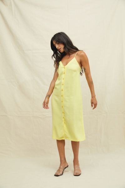 button slip dress