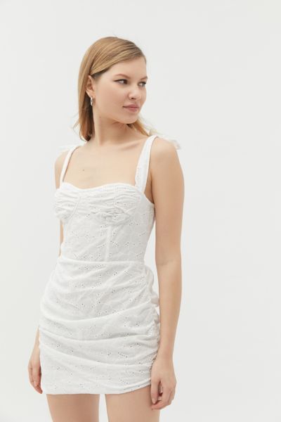 urban outfitters white eyelet dress