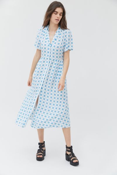 uo pindot midi shirt dress