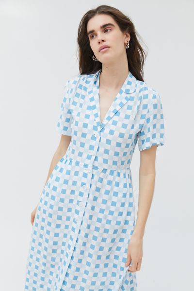 uo pindot midi shirt dress