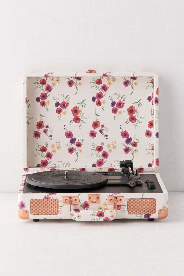 Crosley Uo Exclusive Poppy Floral Cruiser Bluetooth Record Player Urban Outfitters