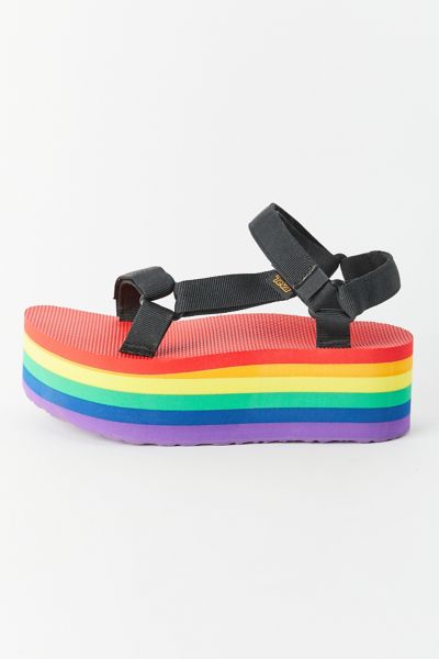 rainbow pride sandals