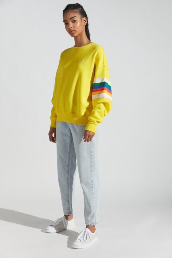 Image result for Fleece Rainbow Trim Sweatshirt