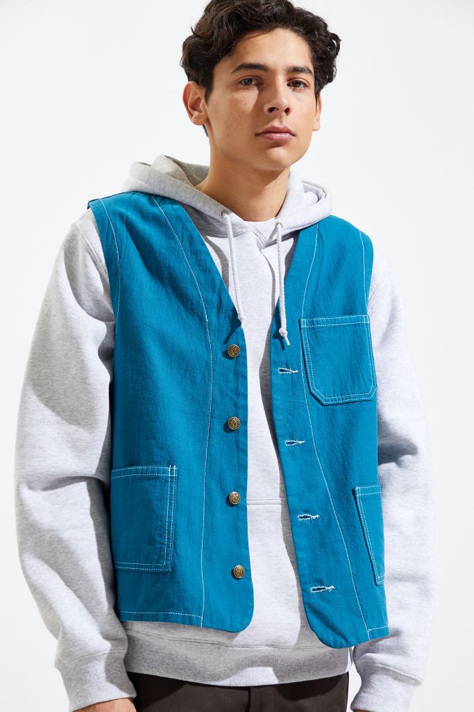 Urban Renewal Vintage Overdyed Workwear Vest | Urban Outfitters