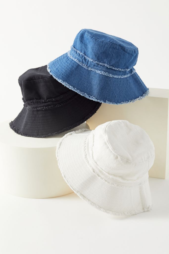 Frayed Canvas Bucket Hat Urban Outfitters