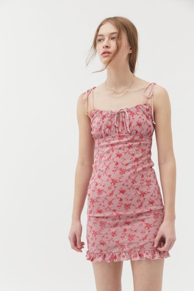 front tie mini dress