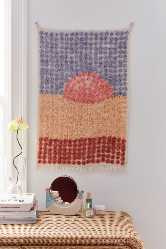 Tufted Dot Landscape Tapestry Urban Outfitters