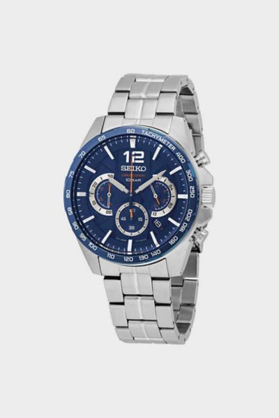 seiko chronograph blue dial