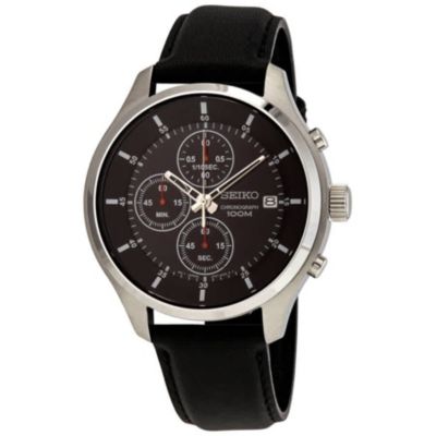 seiko quartz black dial