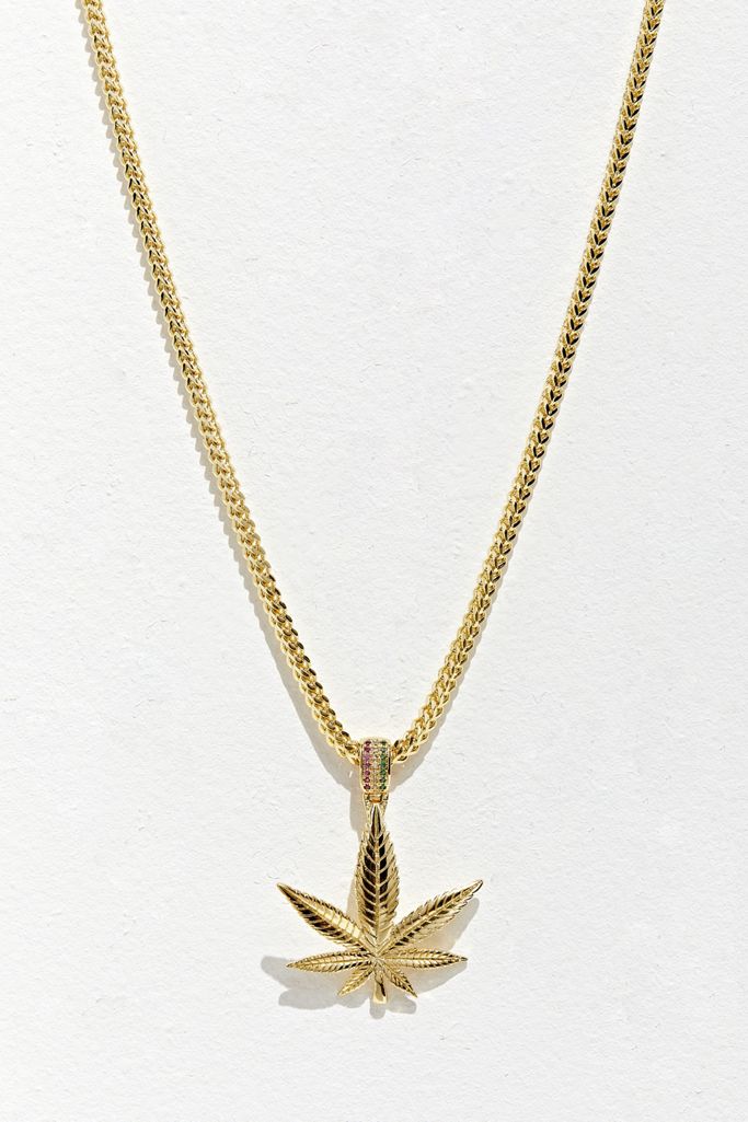 King Ice Leaf Necklace | Urban Outfitters