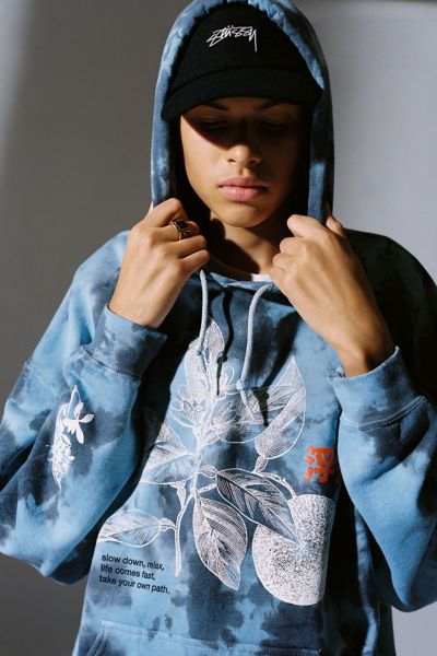 light blue tie dye hoodie