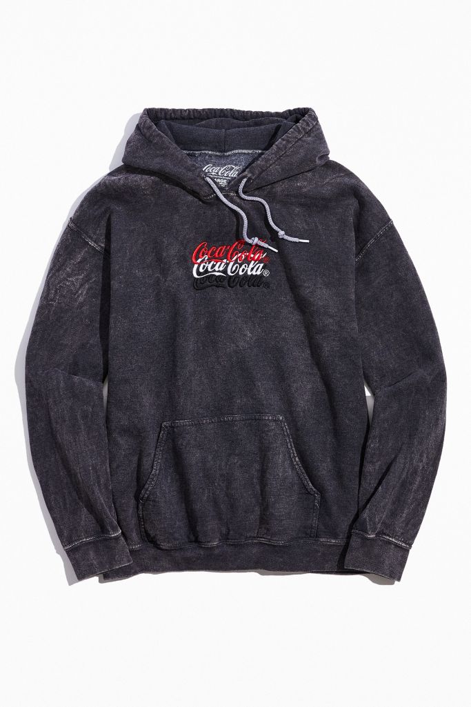 Coca Cola Embroidered Overdyed Hoodie Sweatshirt | Urban Outfitters Canada