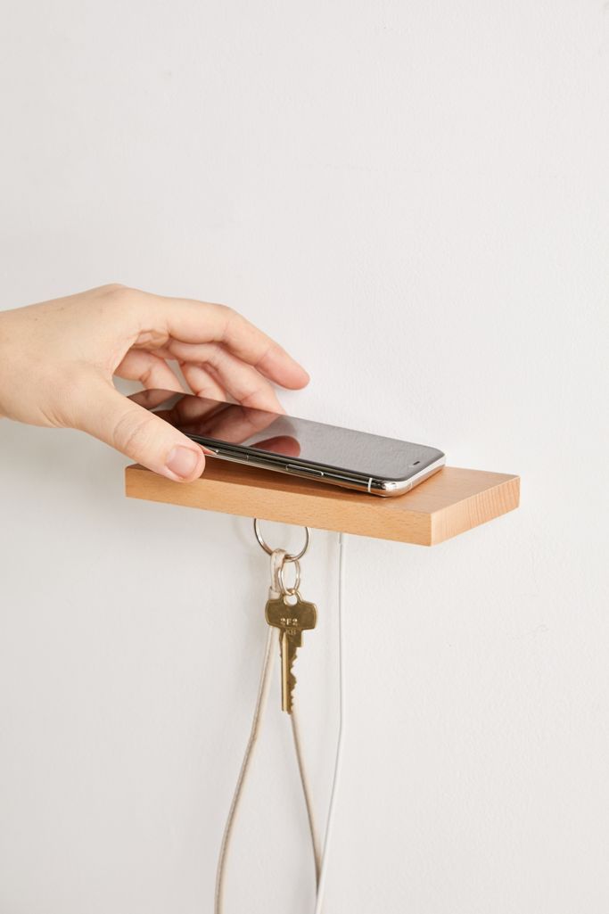 ILOVEHANDLES Plank Power Wireless Charging Wall Shelf Urban