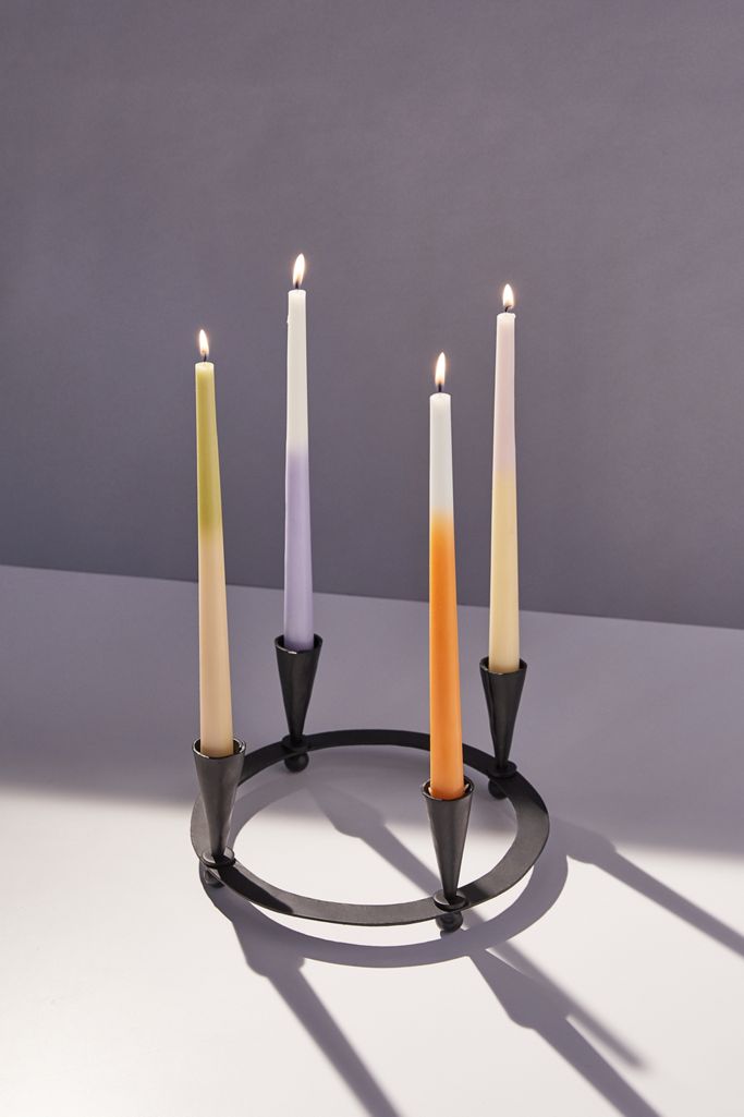 Iron Quad Taper Candle Holder Ring Urban Outfitters