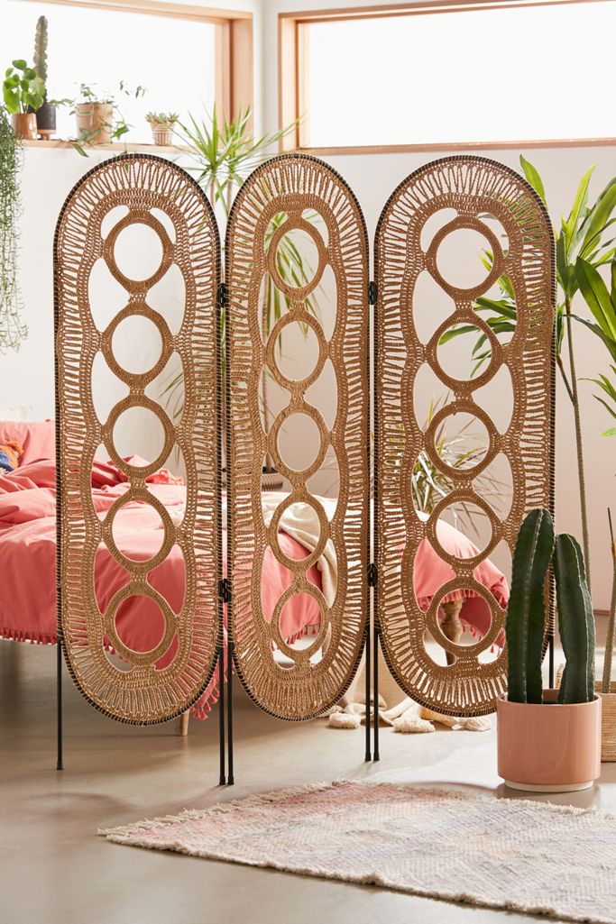Divya Crochet Room Divider Screen Urban Outfitters