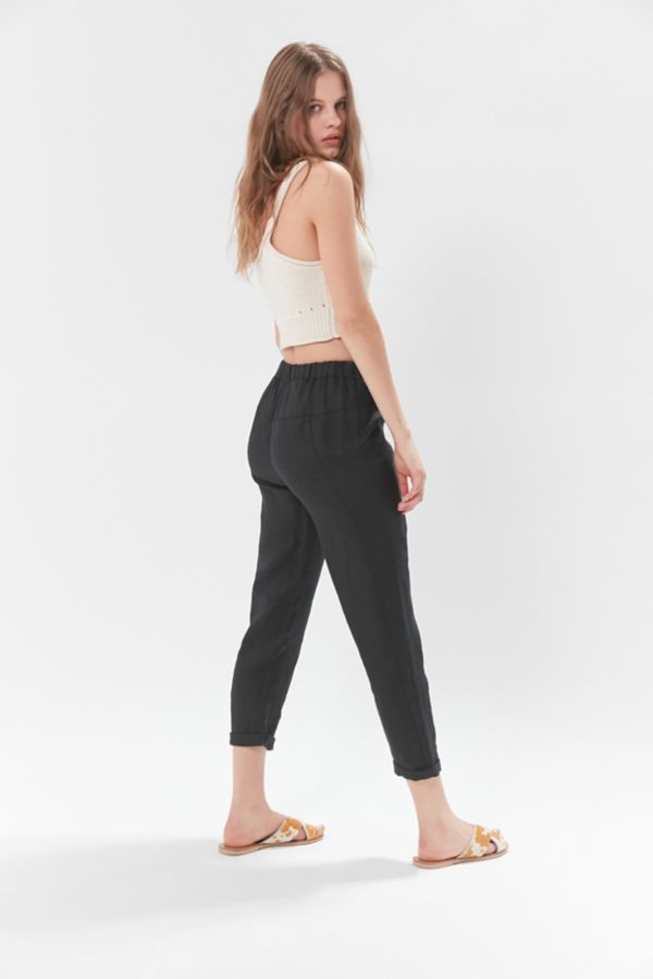 Little Lies Joie Linen Cropped Pant | Urban Outfitters