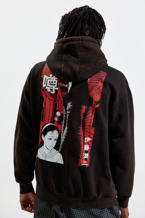 Junji Ito Overdyed Hoodie Sweatshirt | Urban Outfitters