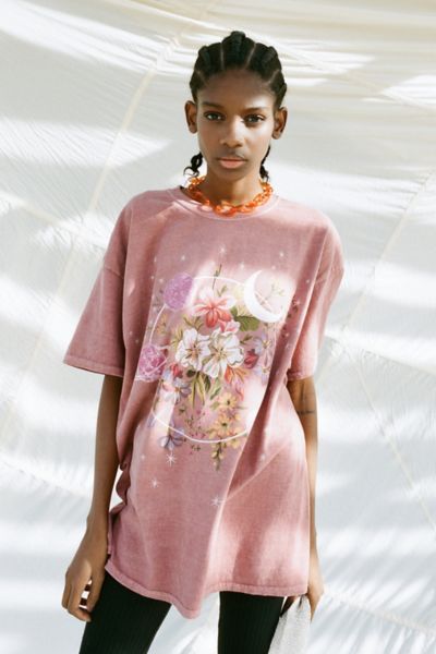 Cosmic Floral T-Shirt Dress | Urban 