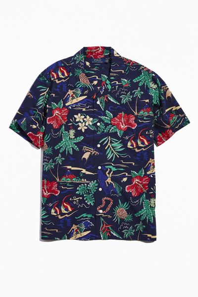 Polo Ralph Lauren UO Exclusive Floral Short Sleeve Button-Down Shirt ...