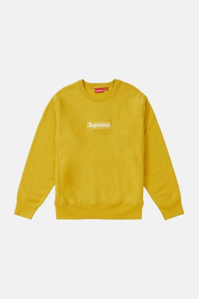 supreme box logo crewneck yellow