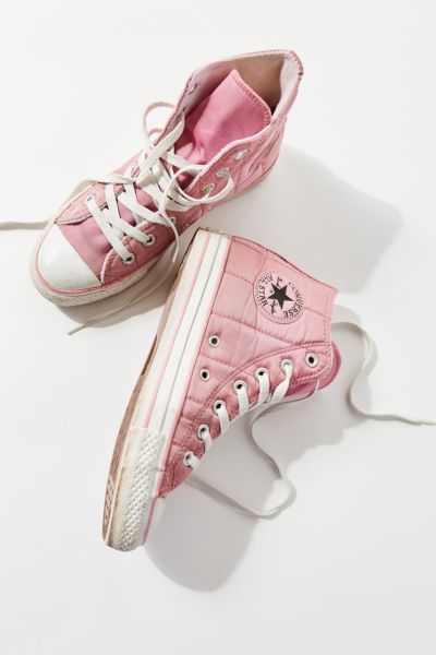 pink quilted sneakers